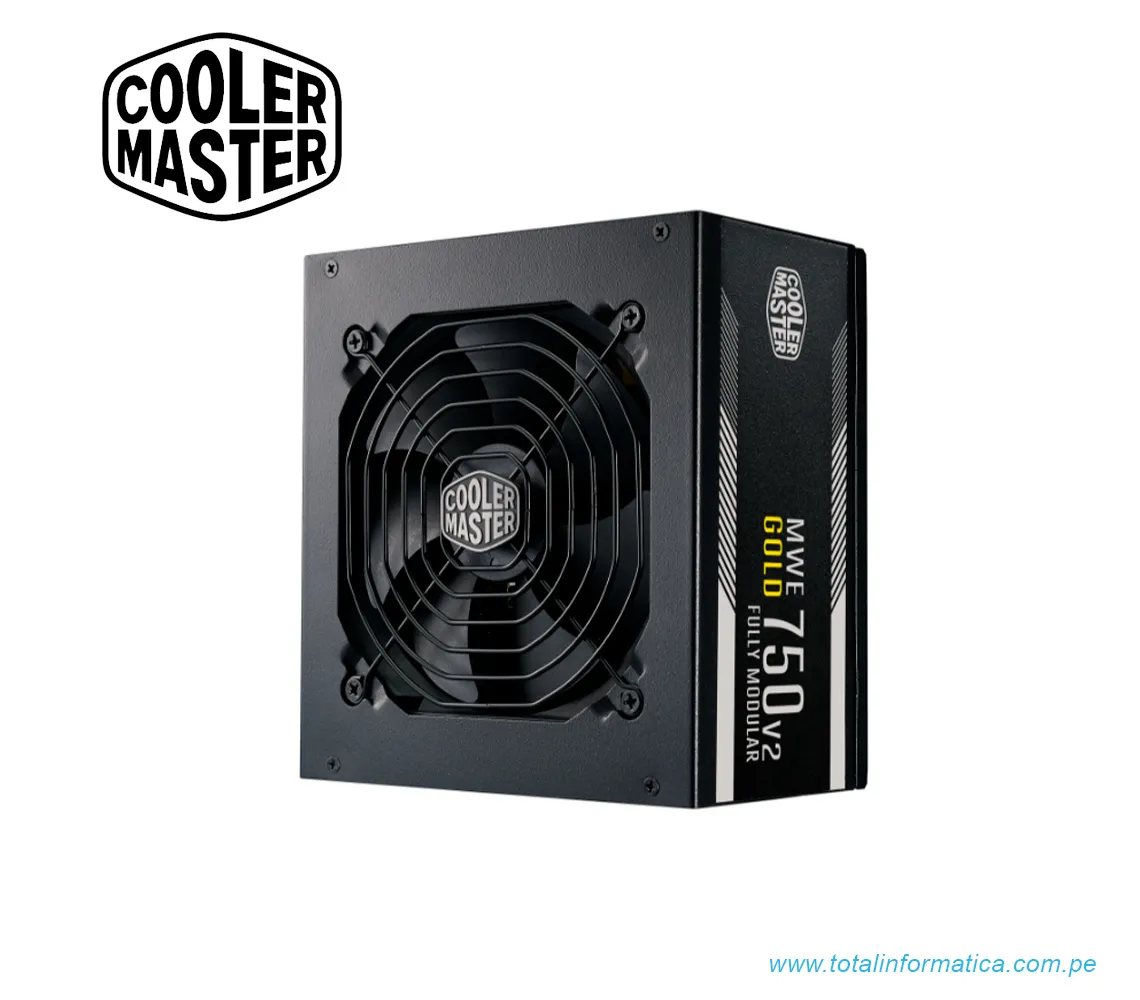 FUENTE DE PODER  COOLER MASTER MWE GOLD V2 FM 750W A/US CABLE-MODULAR - imagen 1
