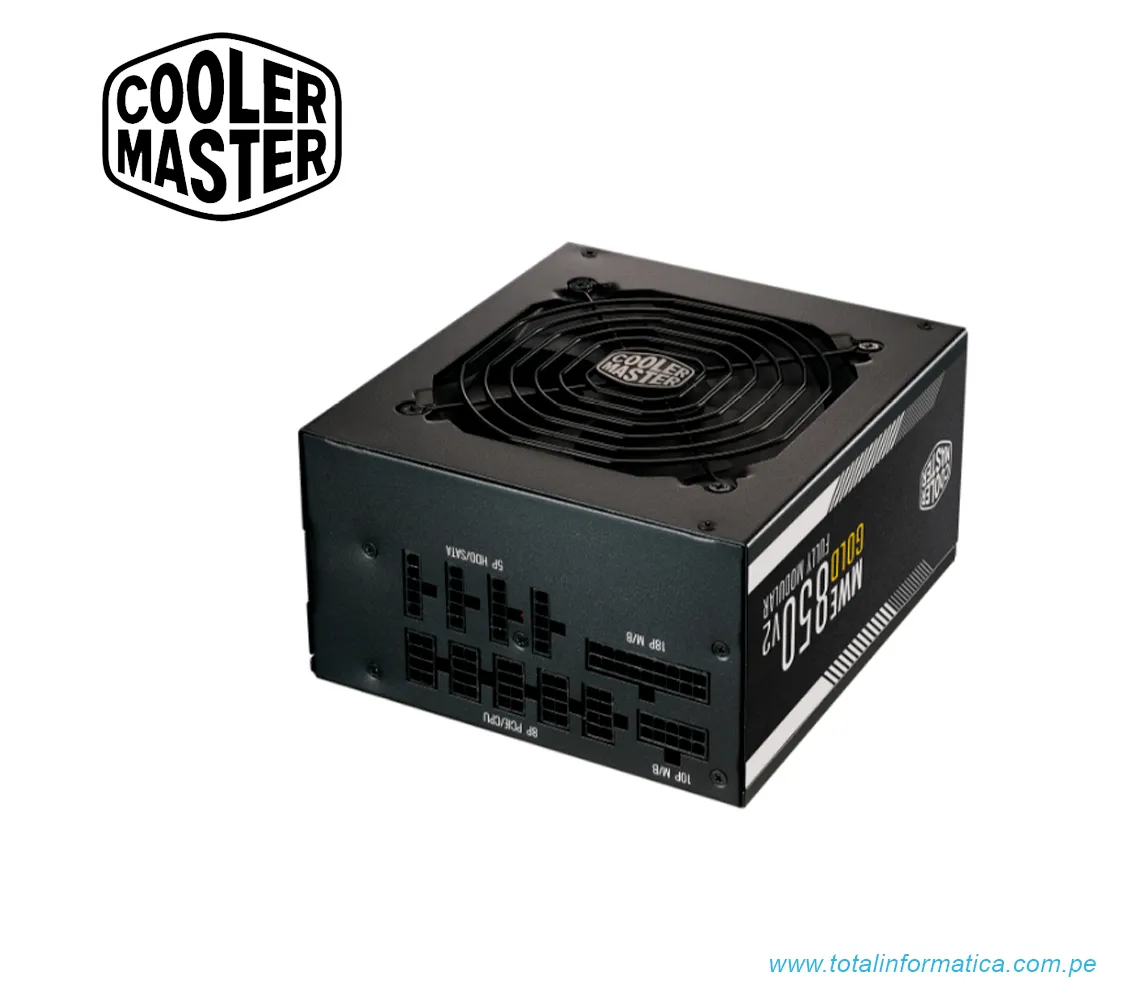 FUENTE DE PODER COOLER MASTER MWE 80 GOLD V2 FM 850W ATX3.0 A/US CABLE-MODULAR - imagen 2