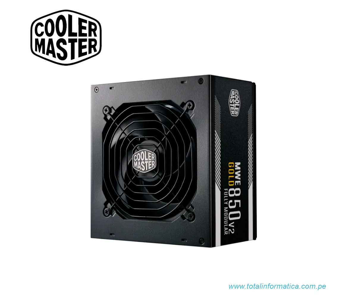 FUENTE DE PODER COOLER MASTER MWE 80 GOLD V2 FM 850W ATX3.0 A/US CABLE-MODULAR - imagen 1