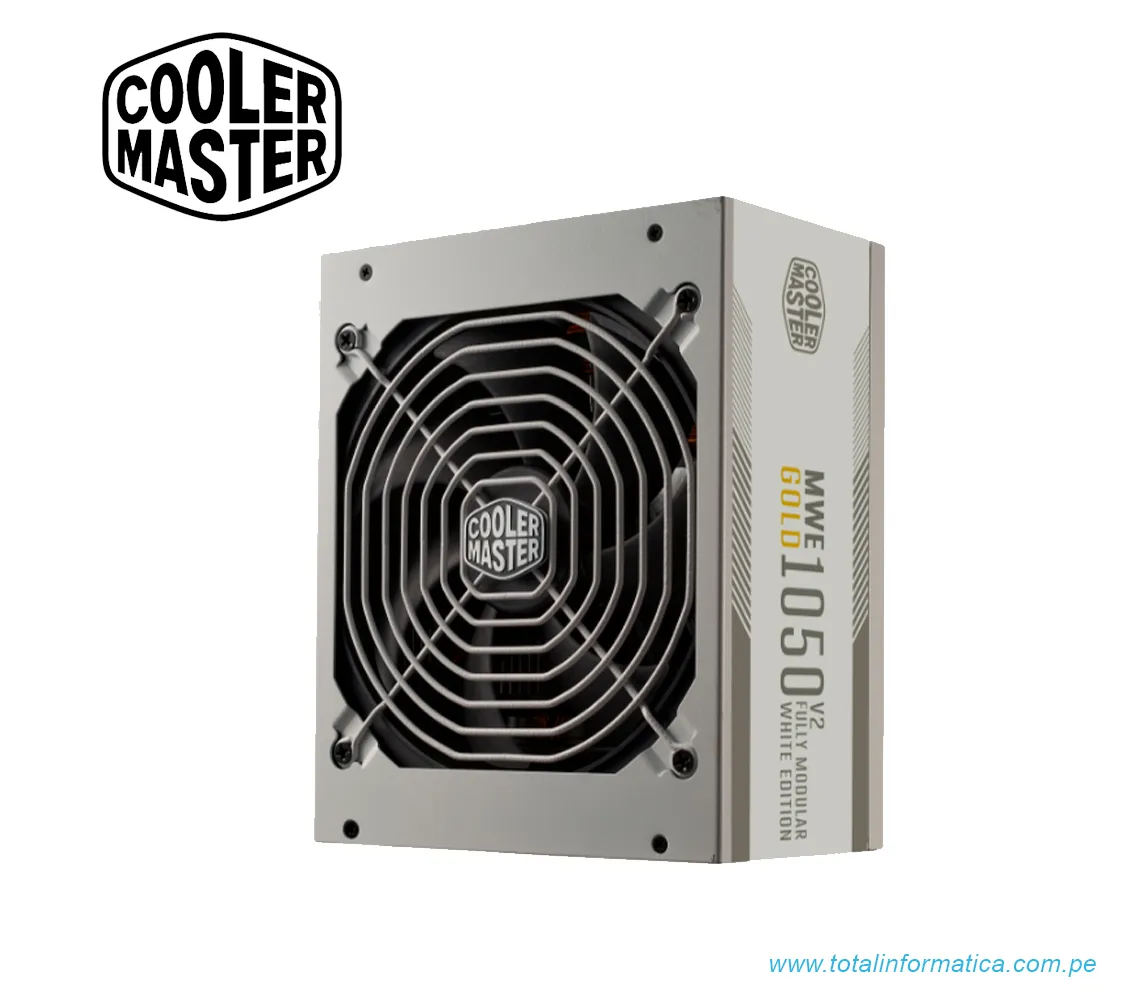FUENTE DE PODER COOLER MASTER MWE 80 GOLD V2 FM 1050W ATX3.0 A/US-WHITE-MODULAR - imagen 1