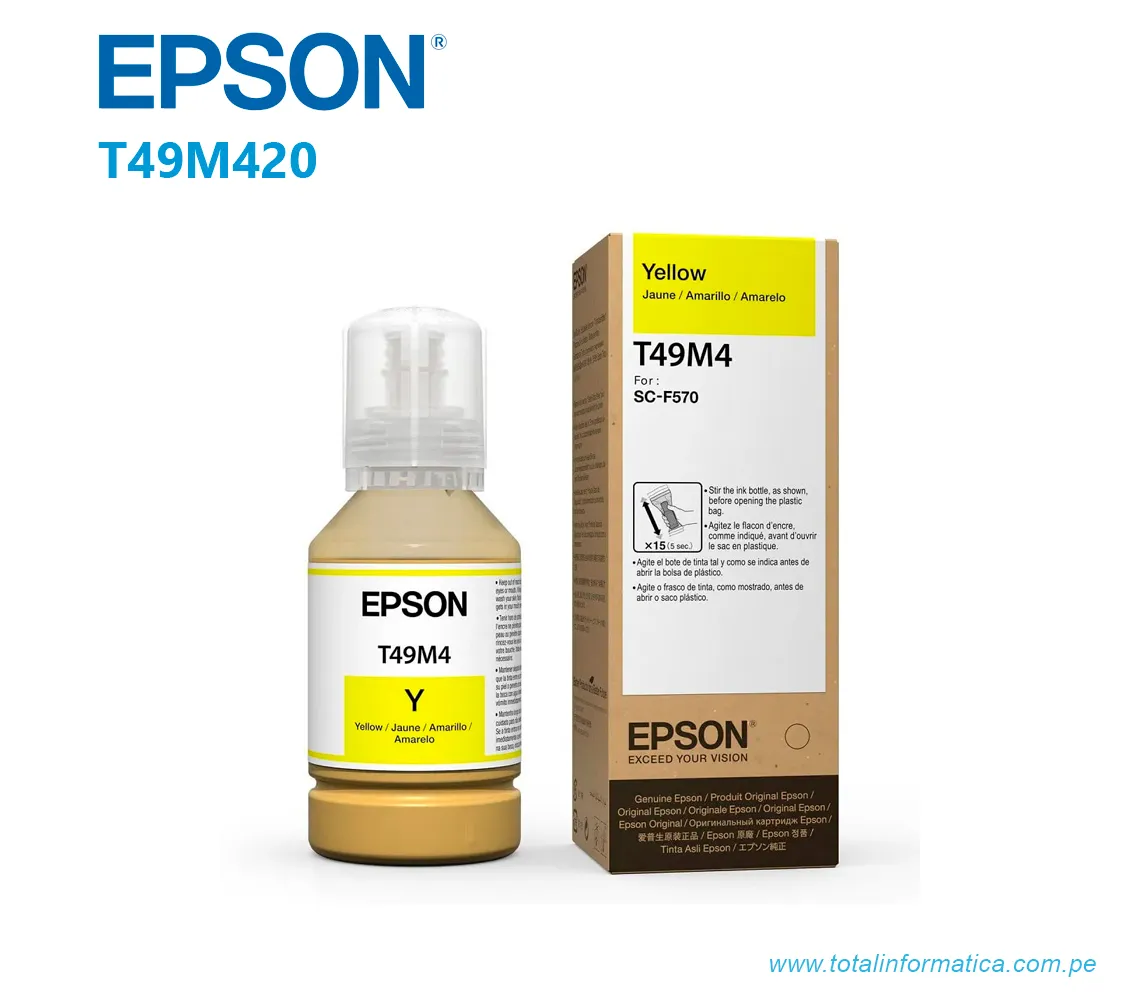 TINTA EPSON T49M420 AMARILLO ULTRACHROME DS F570/F571/F170 - imagen 1