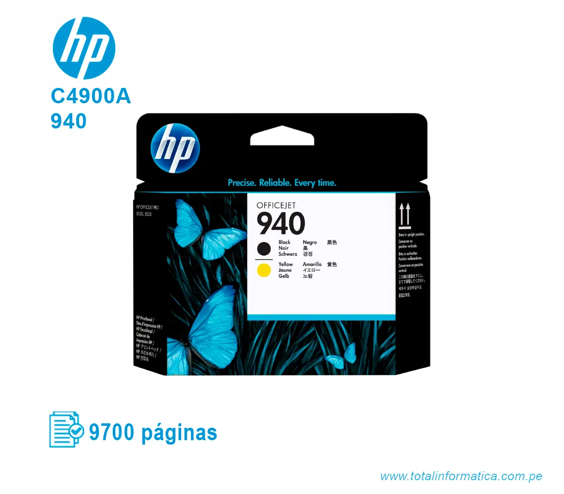 CABEZAL HP 940 ( C4900A ) BLACK, YELLOW - imagen 1