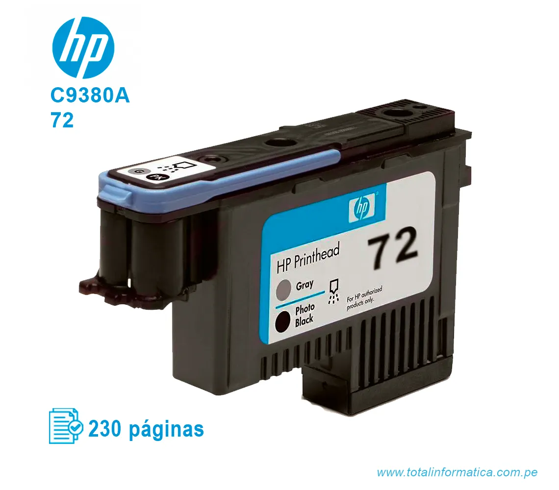 CABEZAL HP 72 ( C9380A ) T610, T1100 GRAY & PHOTO BLACK - imagen 2