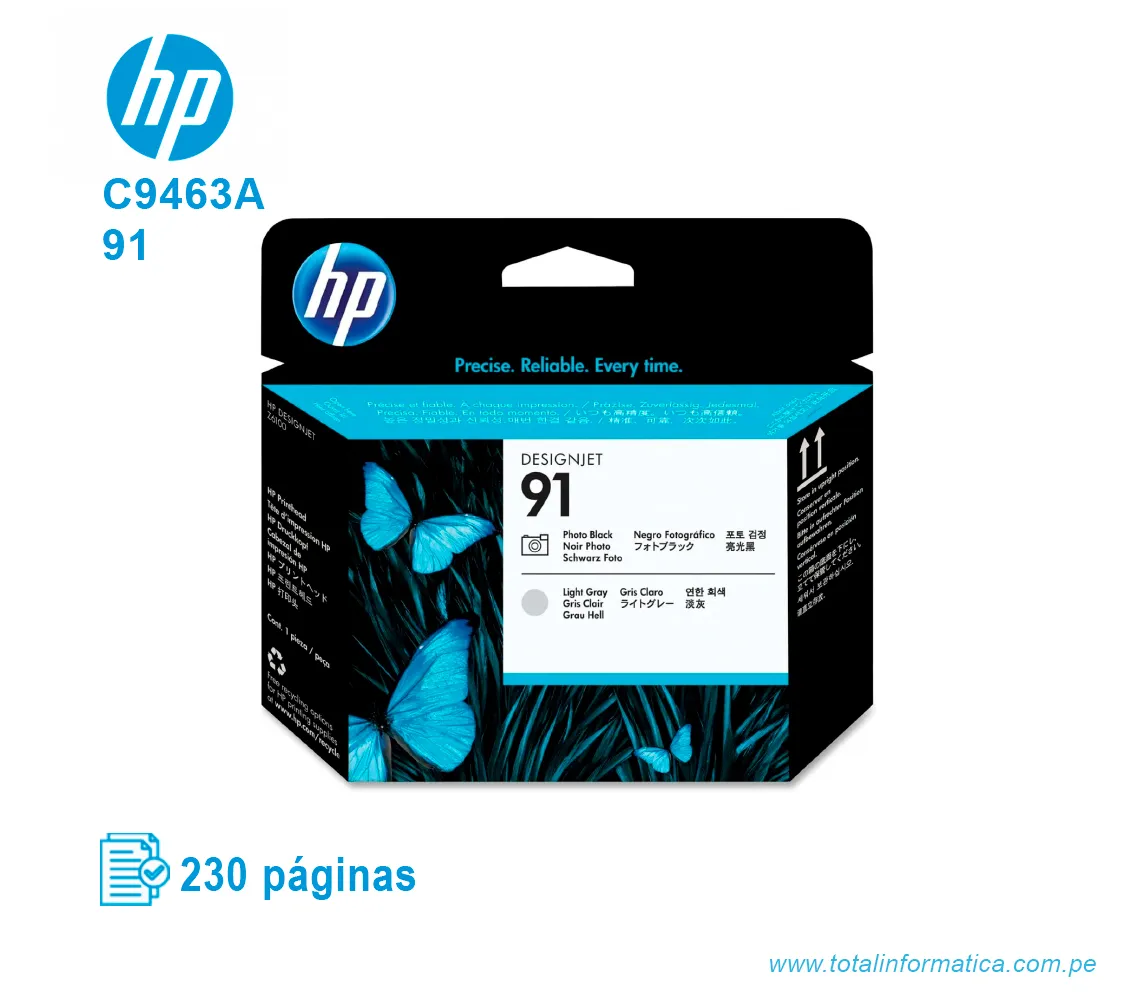 CABEZAL HP 91 ( C9463A ) DESIGNJET Z6100 BLACK Y LT GRAY - imagen 1