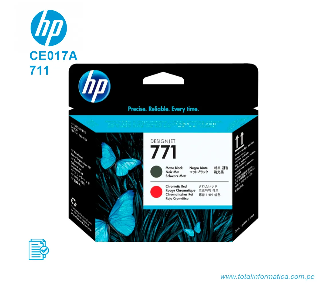 CABEZAL HP 711 ( CE017A ) HP Z6200 MATTE BLACK Y CHROMA - imagen 1
