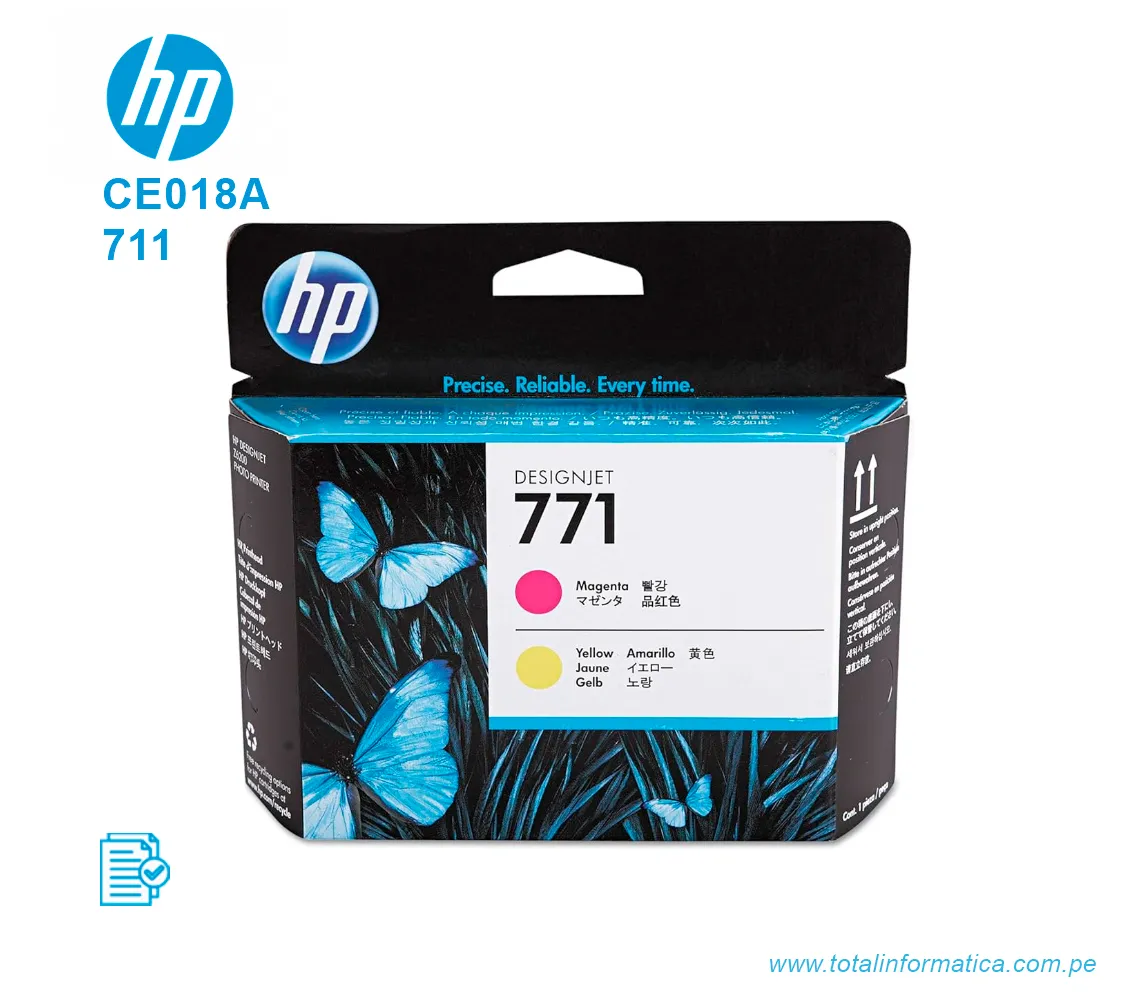 CABEZAL HP 711 ( CE018A ) HP Z6200 MAGENTA Y YELLOW - imagen 1