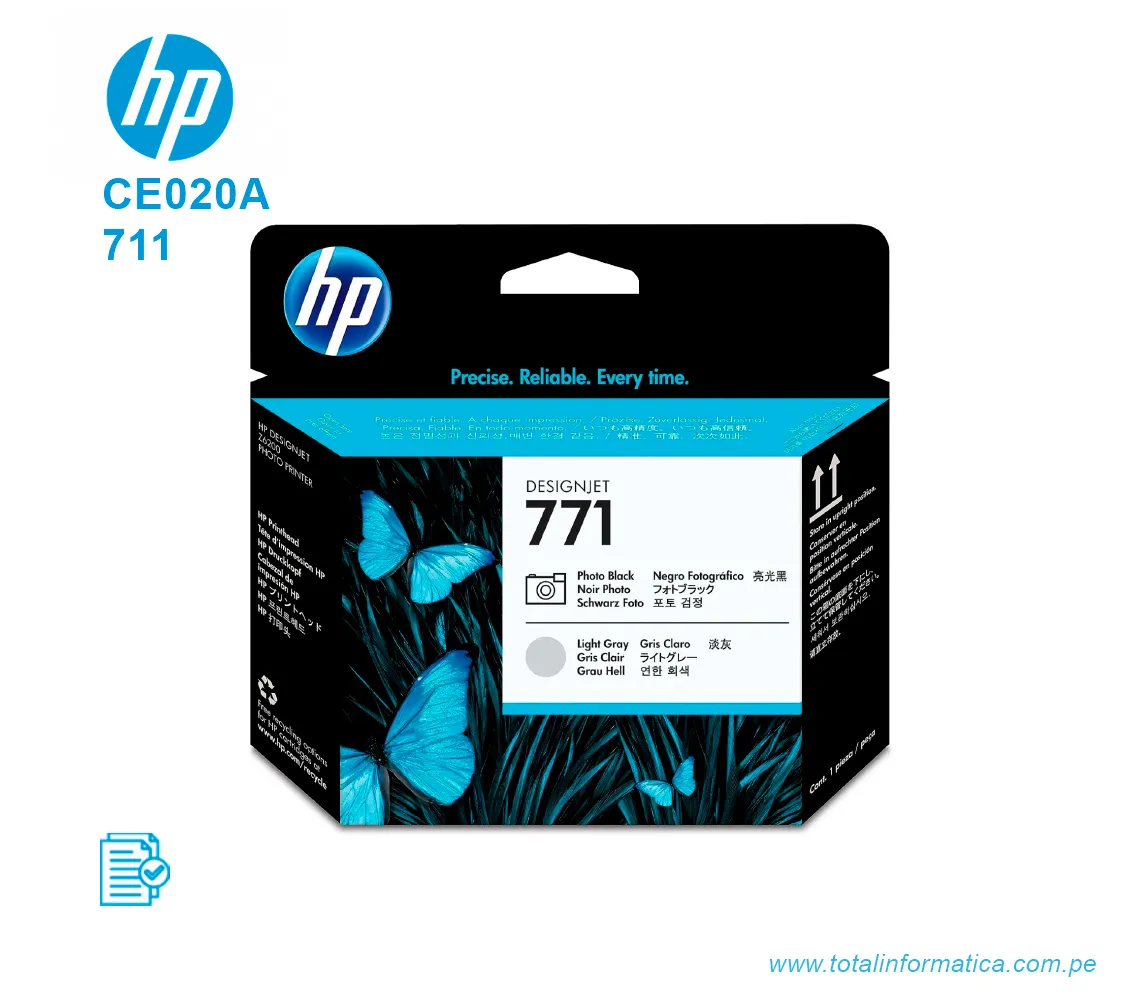 CABEZAL HP 711 ( CE020A ) HP Z6200 BLACK/LT Y GRAY - imagen 1
