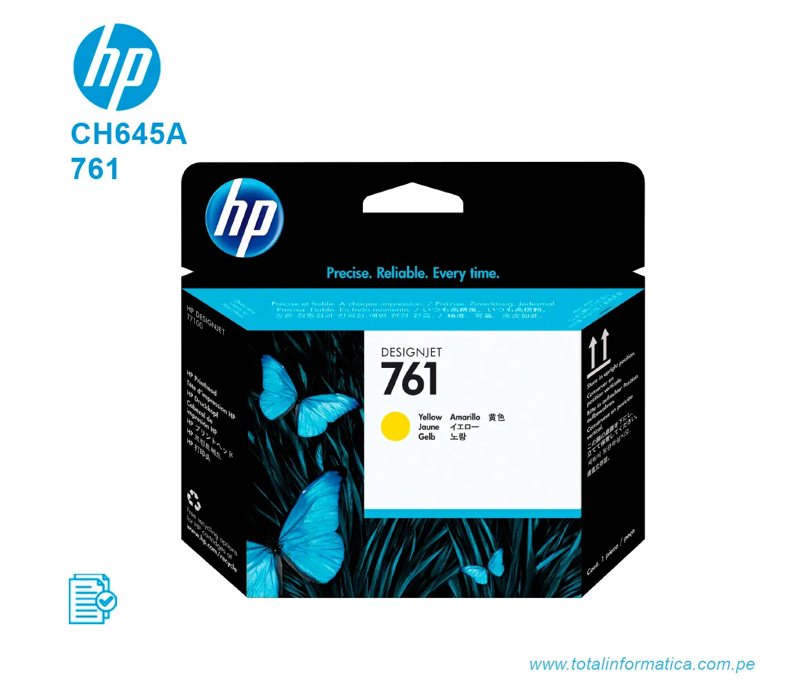 CABEZAL HP 761 ( CH645A ) DESIGNJET T7100 YELLOW - imagen 1