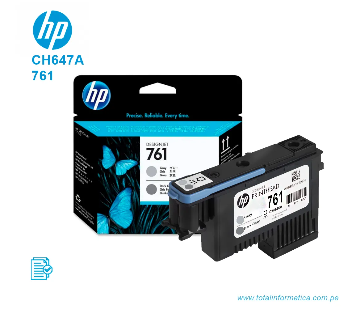 CABEZAL HP 761 ( CH647A ) DESIGNJET T7100 GRAY/DARK Y GRAY - imagen 2