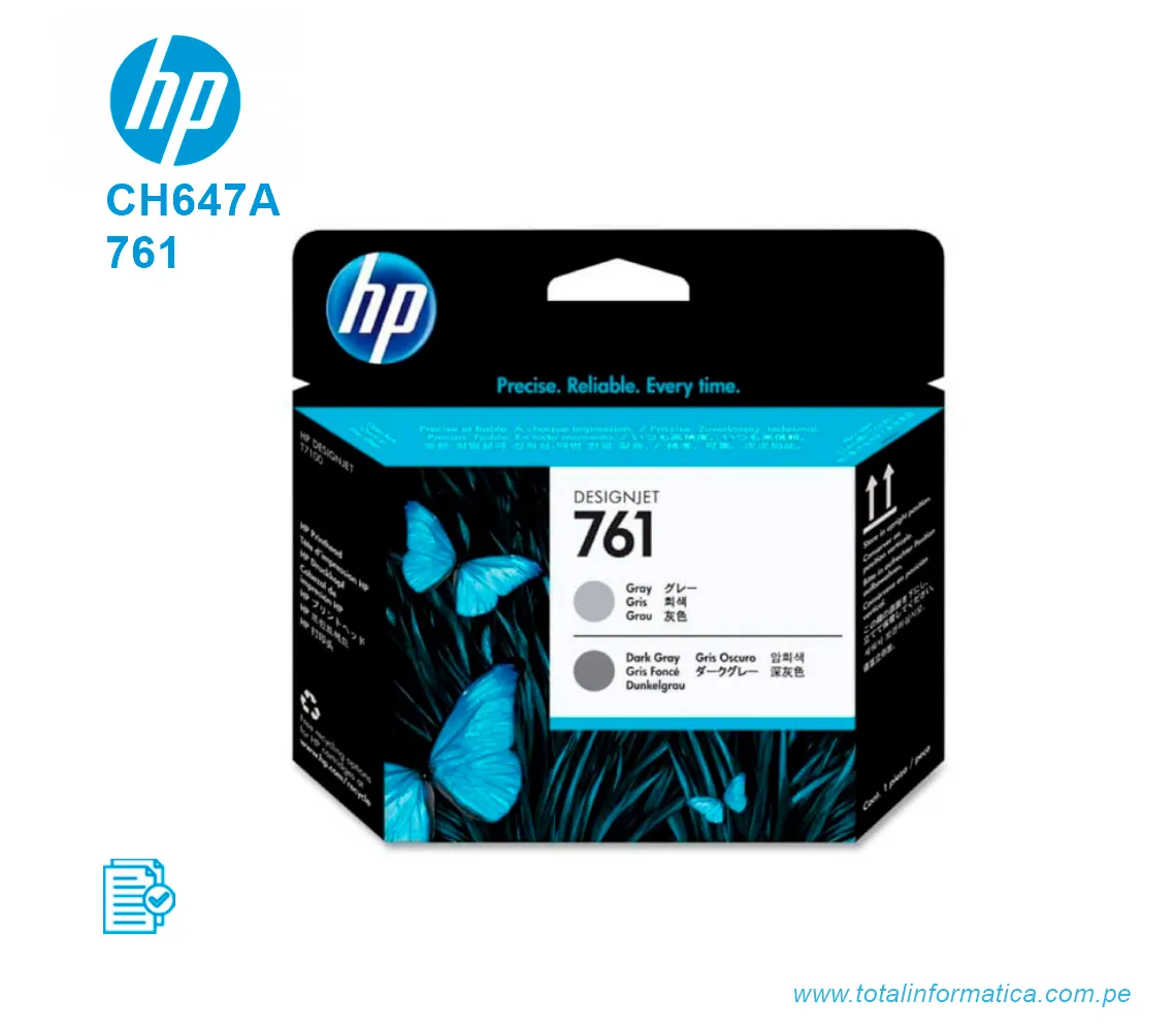CABEZAL HP 761 ( CH647A ) DESIGNJET T7100 GRAY/DARK Y GRAY - imagen 1