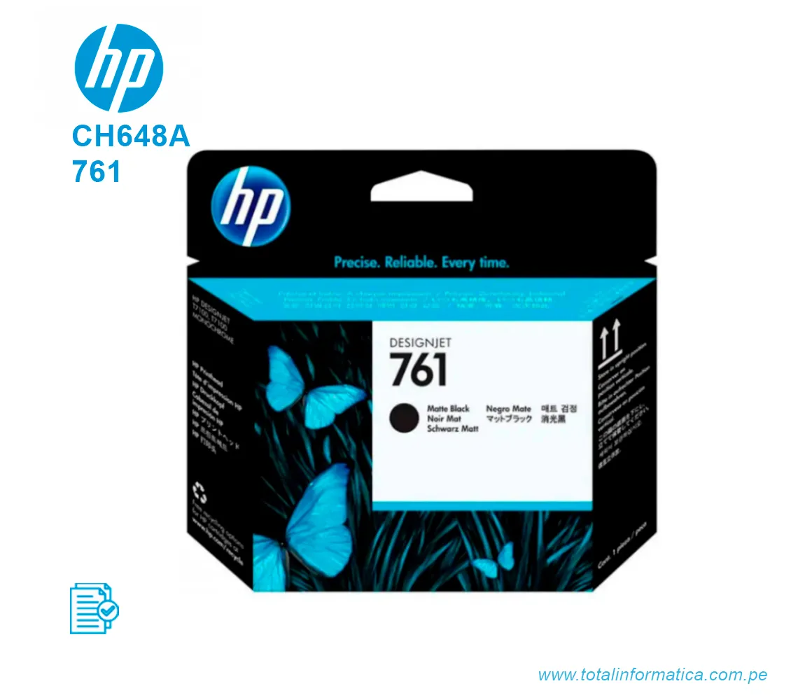 CABEZAL HP 761 ( CH648A ) DESIGNJET T7100, MTE BLACK & MATE BK - imagen 1