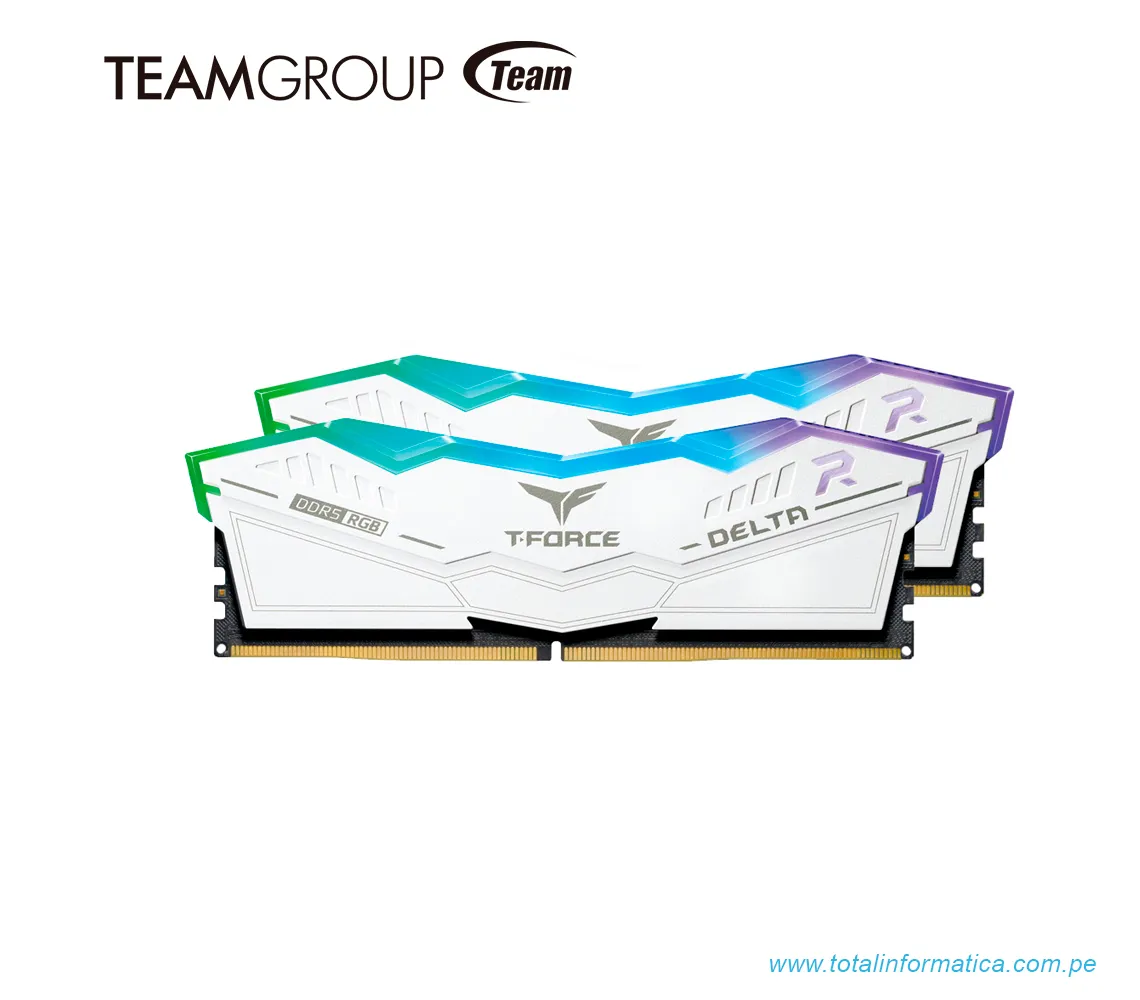 MEMORIA RAM 32GB(2x16gb) DDR5 T-FORCE DELTA R  6400MHZ FF4D532G6400HC40BDC01  - imagen 1
