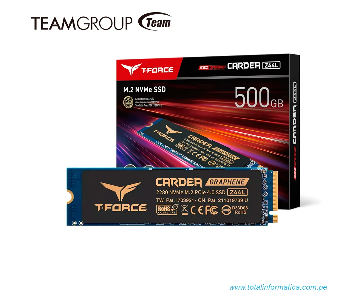 SSD T-FORCE 500GB CARDEA Z44L M.2 NVME G4 TM8FPL500G0C127 - imagen 2