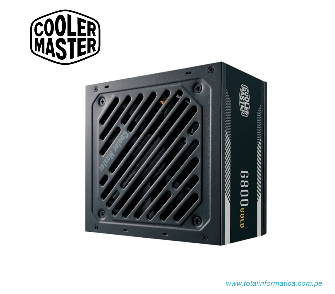 FUENTE DE PODER COOLER MASTER G800 GOLD 80 PLUS GOLD ATX-NO MODULAR - imagen 1