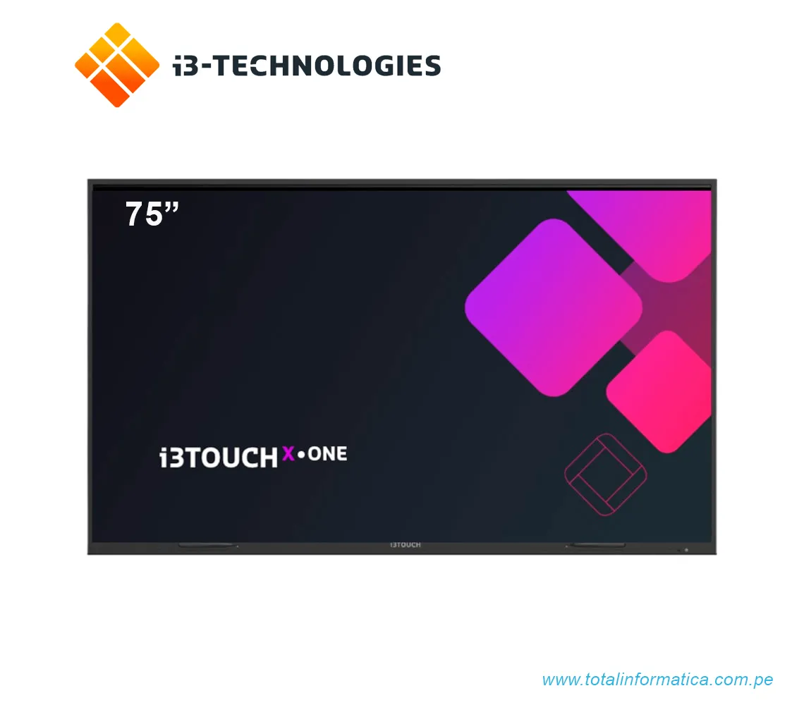 PANTALLA INTERACTIVA i3TOUCH X-ONE 75", MULTITASKING,  PREAJUSTE INALAMBRICO, USB,  ANDROID(10010313) - imagen 1