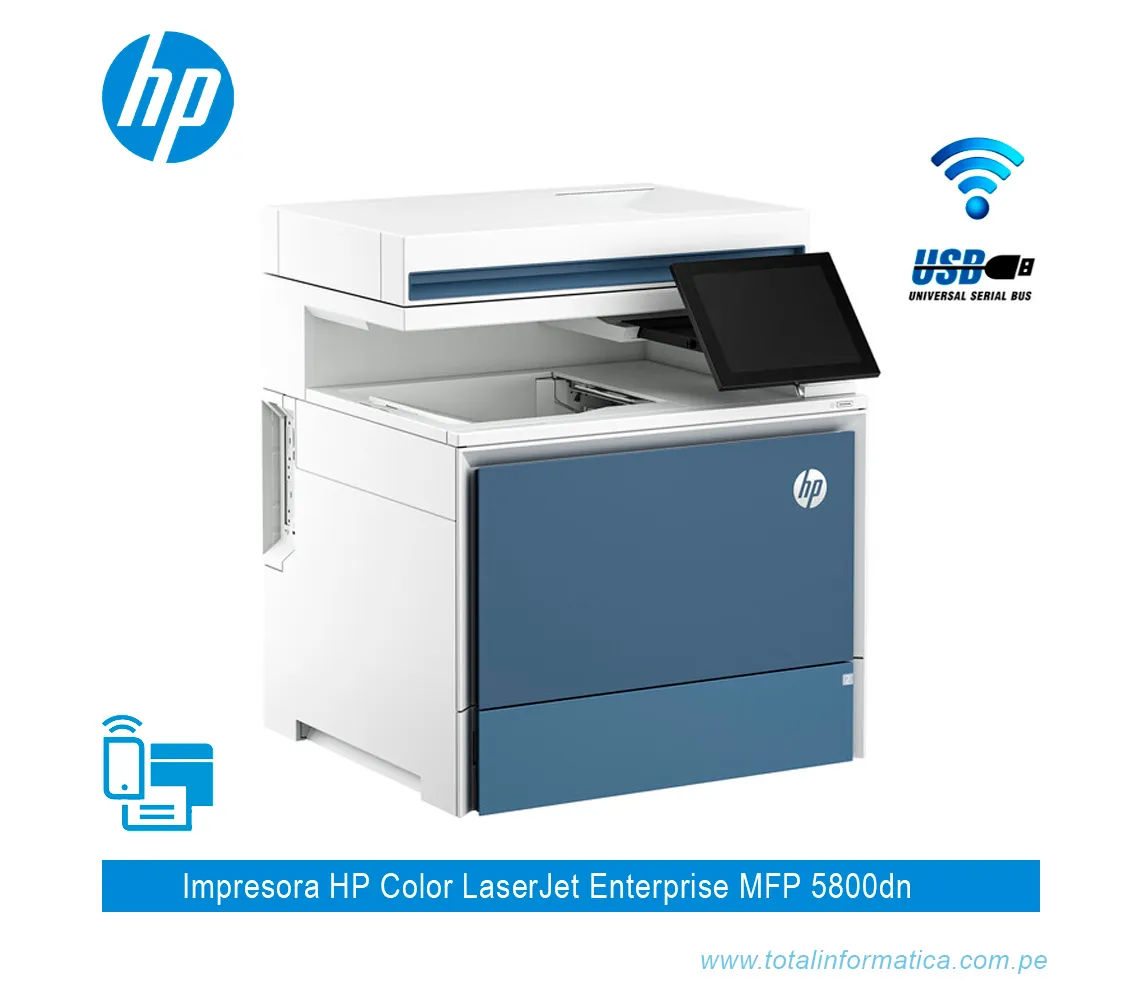 IMPRESORA HP COLOR LASERJET MFP 5800DN 6QN29A, A4, 45 PPM - imagen 2