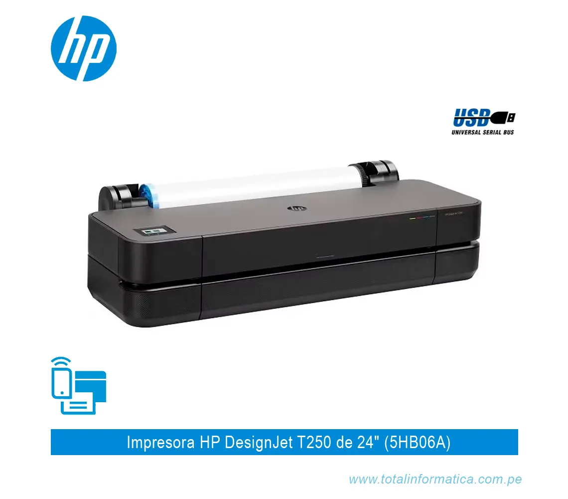  PLOTTER HP DESIGNJET T250 DE 24" 5HB06A A3 - imagen 2