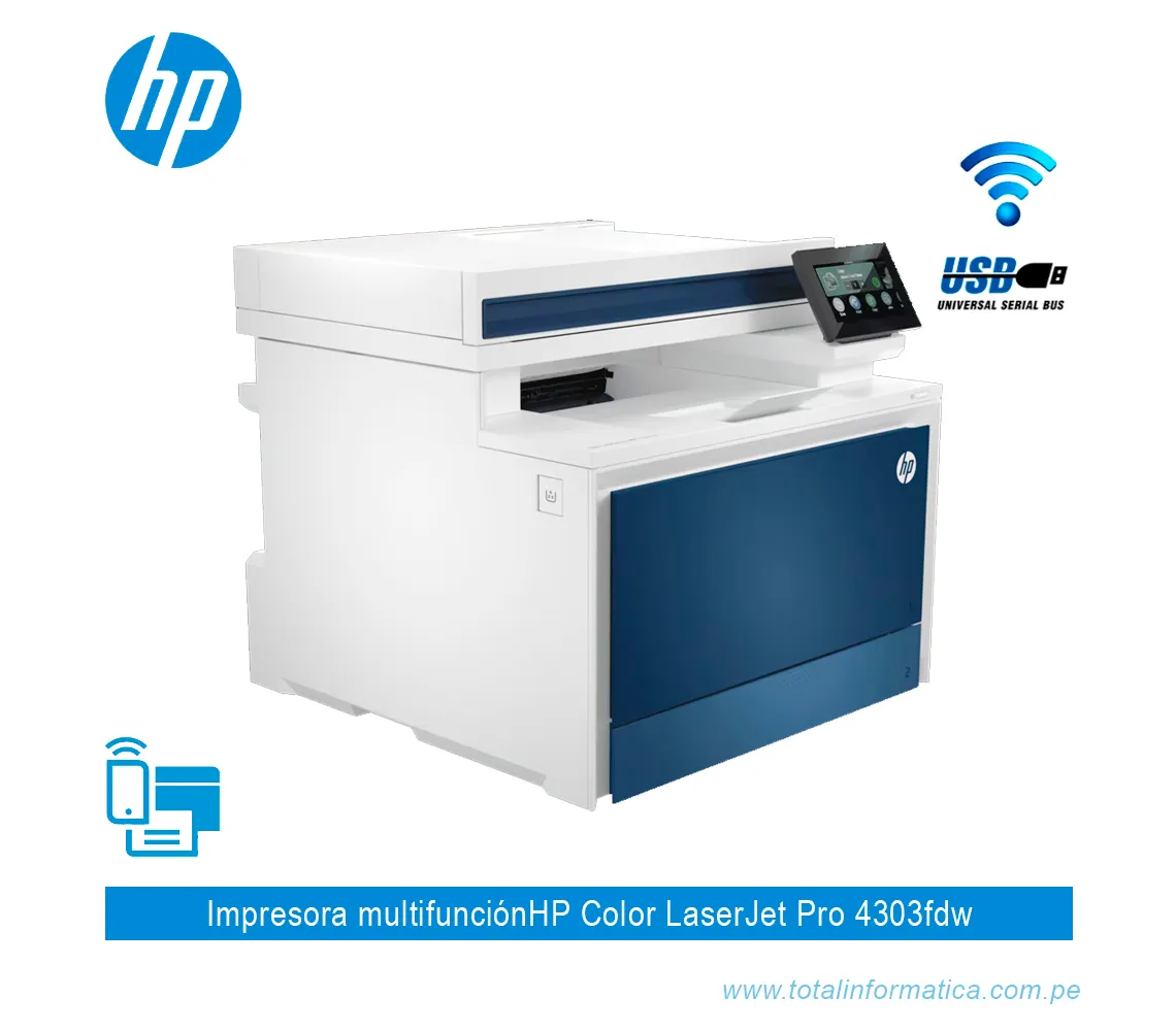 IMPRESORA HP COLOR LASERJET PRO 4303FDW MULTIFUNCIONAL, ADF, 35 PPM - imagen 2