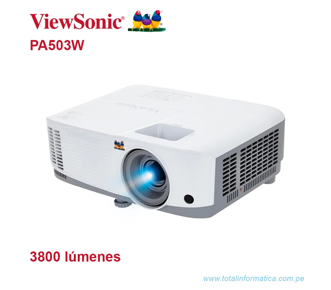 PROYECTOR VIEWSONIC PA503W 3D READY, 3800 LÚMENES, HDMI, USB - imagen 1