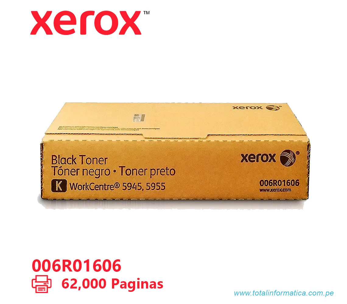 TONER XEROX ( 006R01606 ) WORKCENTRE 5945, 5955 BLACK, PACK X2, 62K PAG - imagen 1