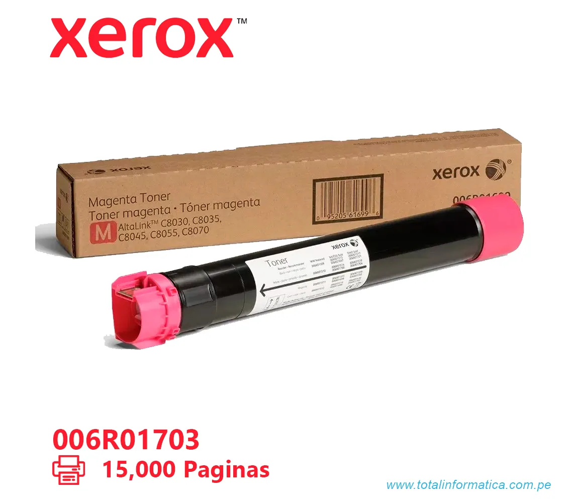 TONER XEROX ( 006R01703 ) ALTALINK C8030, C8070 MAGENTA 15K PAG - imagen 1