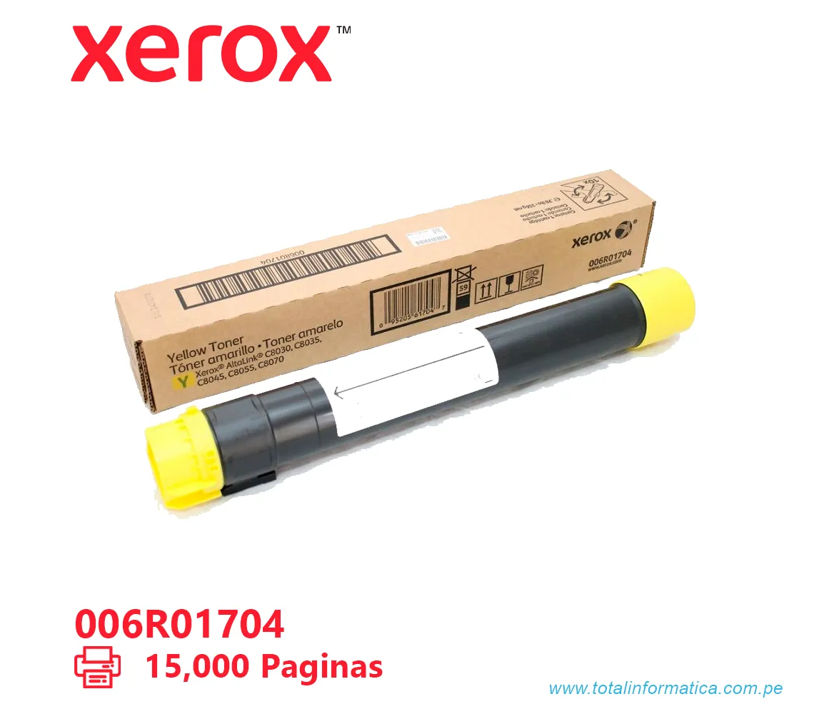 TONER XEROX ( 006R01704 ) ALTALINK C8030, C8070 YELLOW, 15K PAG - imagen 1