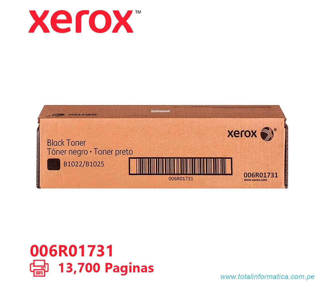 TONER XEROX ( 006R01731 ) VERSALINK B1022, B1025 NEGRO, 13,700 PAG - imagen 2
