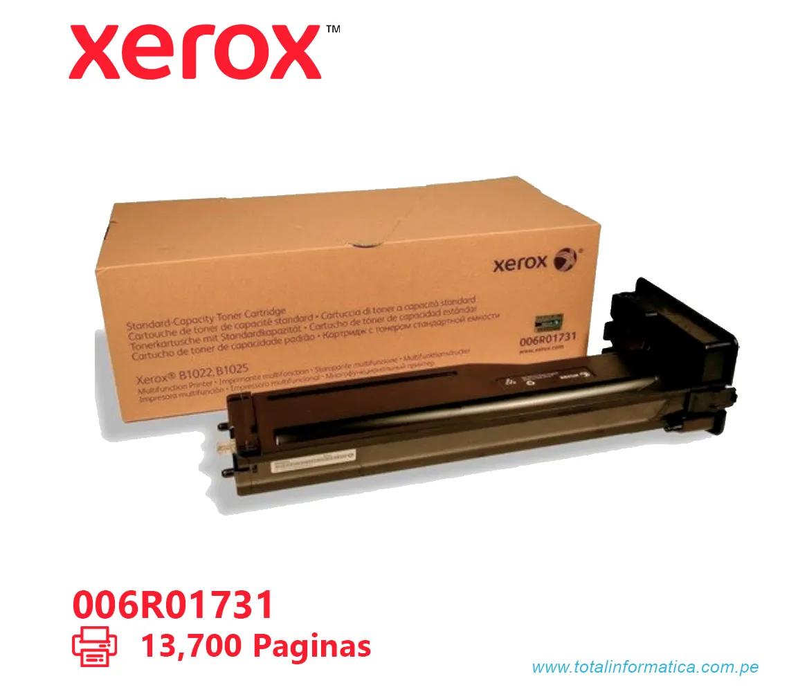 TONER XEROX ( 006R01731 ) VERSALINK B1022, B1025 NEGRO, 13,700 PAG - imagen 1