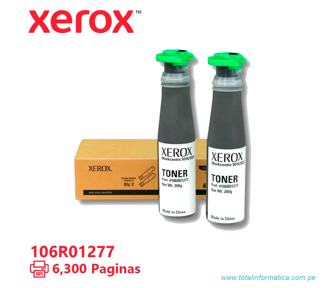 TONER XEROX ( 106R01277 ) WORKCENTRE 5020, CJA X 2, 6300 PÁGINAS - imagen 1