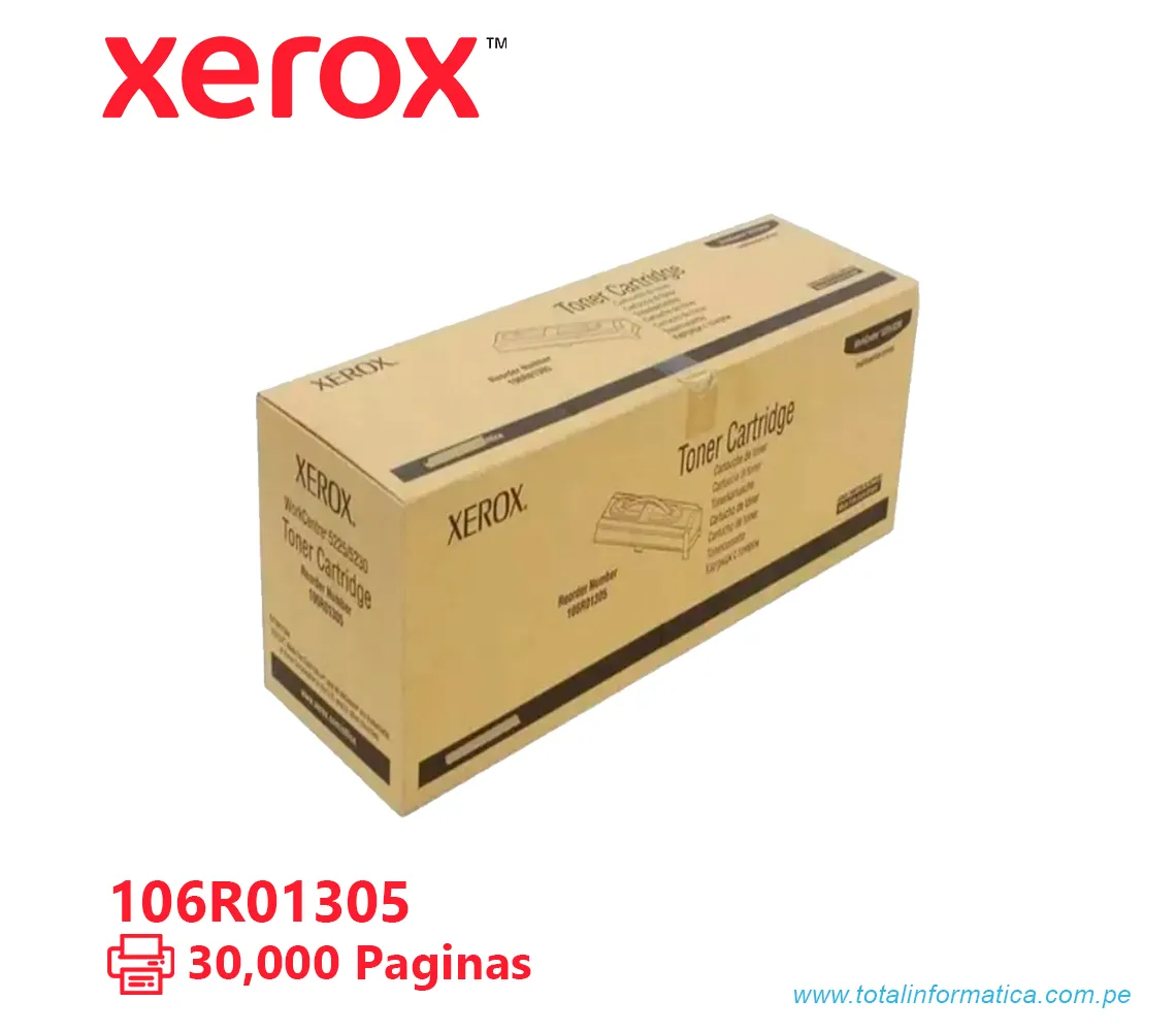 TONER XEROX ( 106R01305 ) WORKCENTRE 5225, 5230 NEGRO, 30K PAG - imagen 3