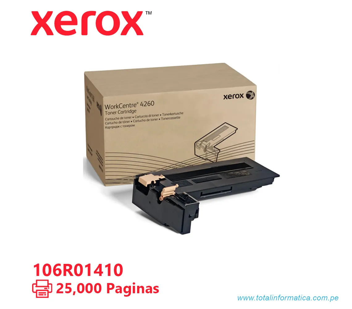 TONER XEROX ( 106R01410 ) WORKCENTRE 4260 BLACK, 25K PAG - imagen 1