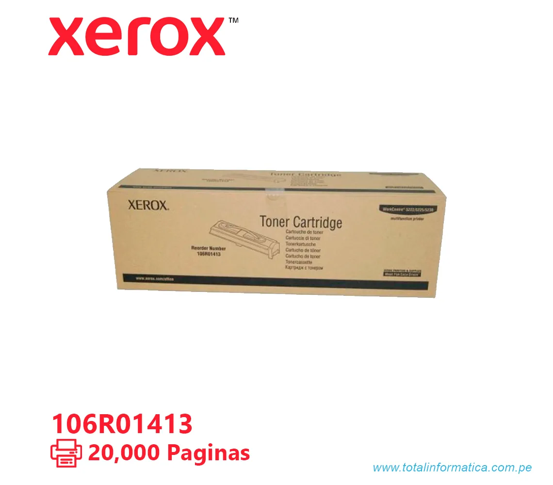 TONER XEROX ( 106R01413 ) WORKCENTRE 5222, 5230 BLACK, 20K PAG - imagen 2