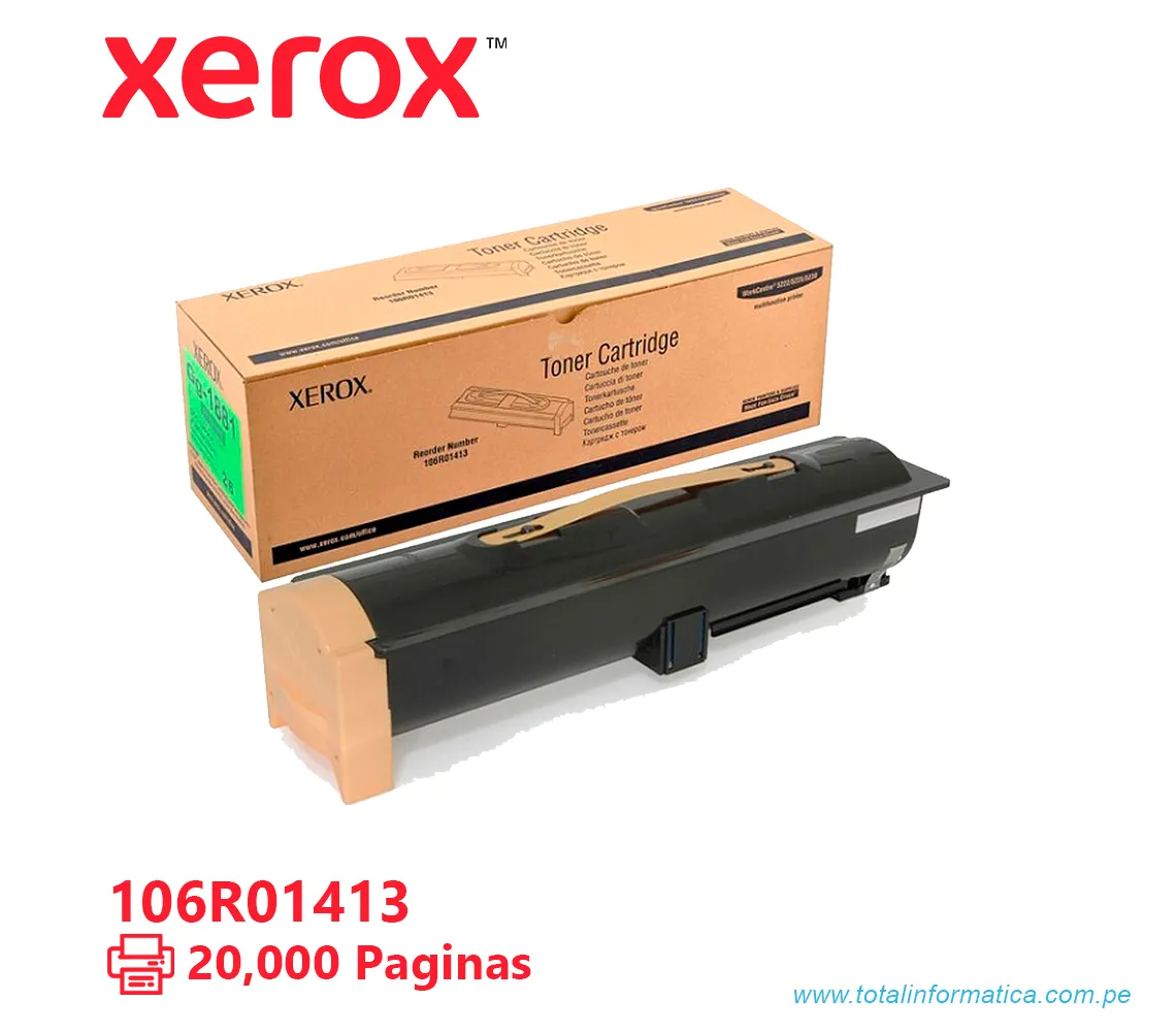 TONER XEROX ( 106R01413 ) WORKCENTRE 5222, 5230 BLACK, 20K PAG - imagen 1