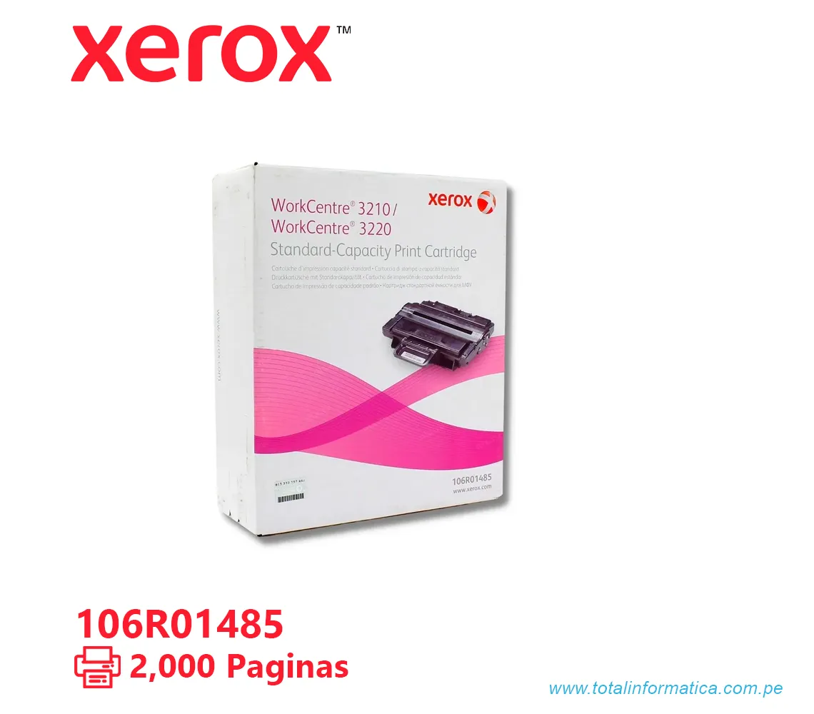 TONER XEROX ( 106R01485 ) WORKCENTRE 3220, 3210 BLACK, 2000 PAG - imagen 2