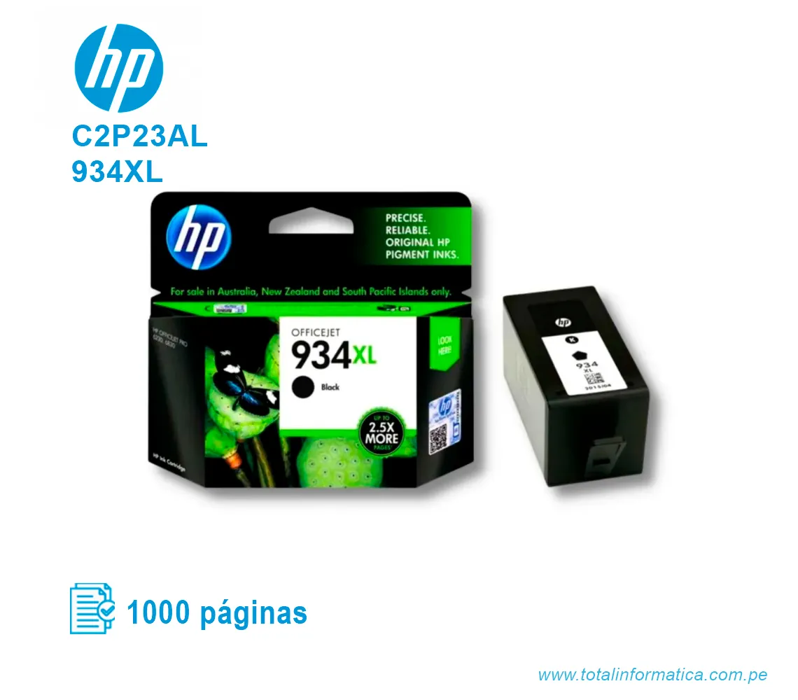 TINTA HP 934XL NEGRO ( C2P23AL ) OFFICEJET 6830, 6230, 1K PÁG - imagen 2
