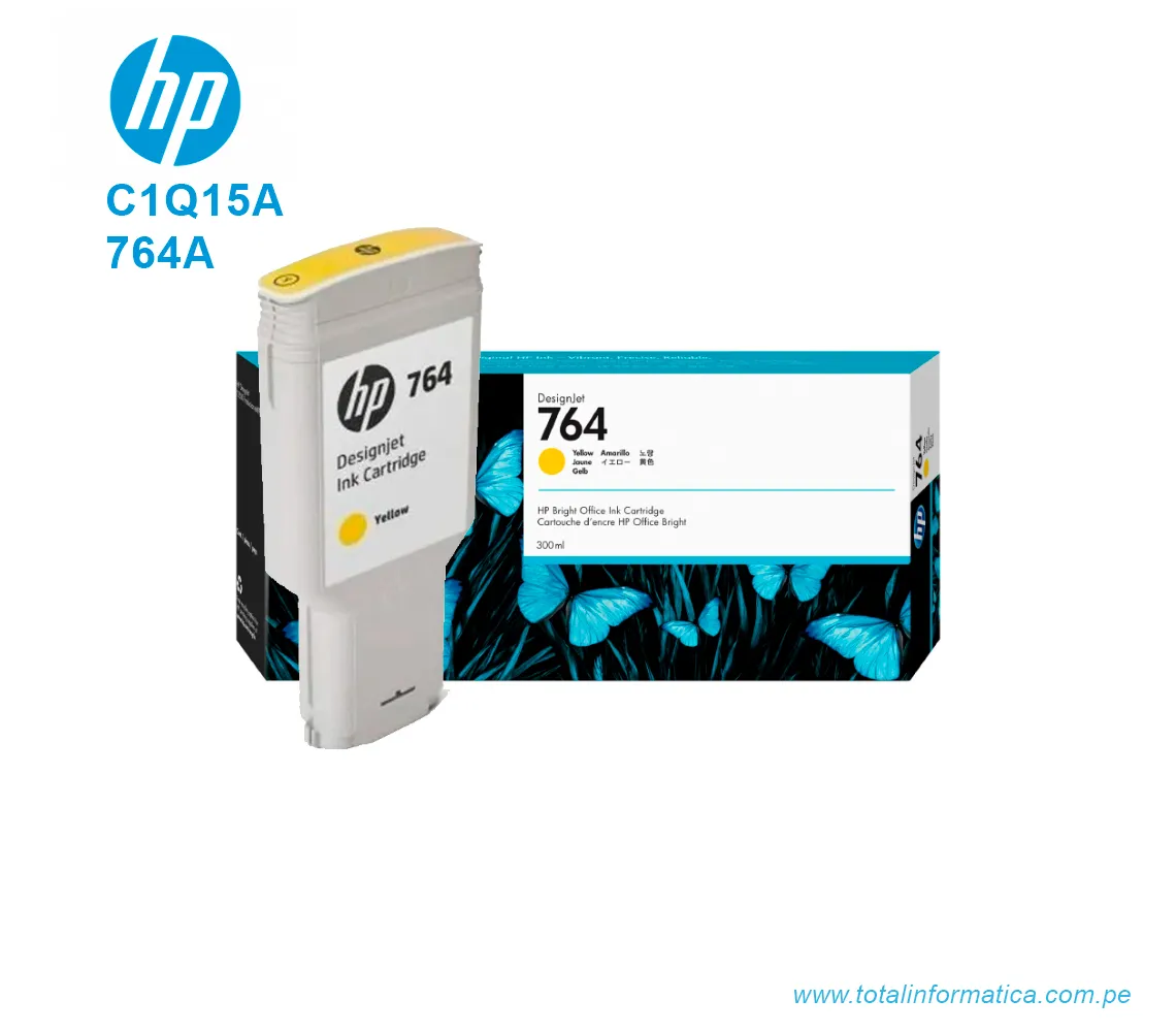 TINTA HP 764A YELLOW ( C1Q15A ) DESIGNJET T3500, 300ML - imagen 2