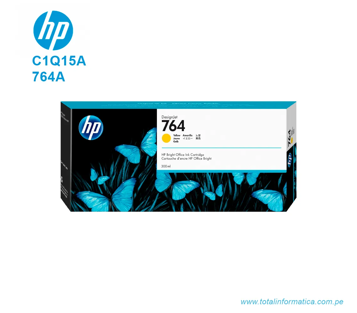 TINTA HP 764A YELLOW ( C1Q15A ) DESIGNJET T3500, 300ML - imagen 1