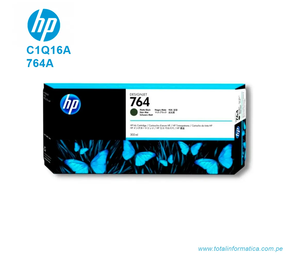 TINTA HP 764A MATTE BLACK ( C1Q16A ) DESIGNJET T3500, 300ML - imagen 1