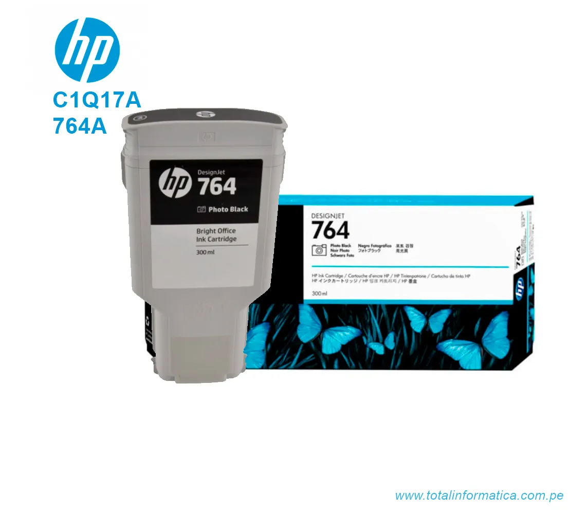 TINTA HP 764A PHOTO BLACK ( C1Q17A ) DESIGNJET T3500, 300ML - imagen 2