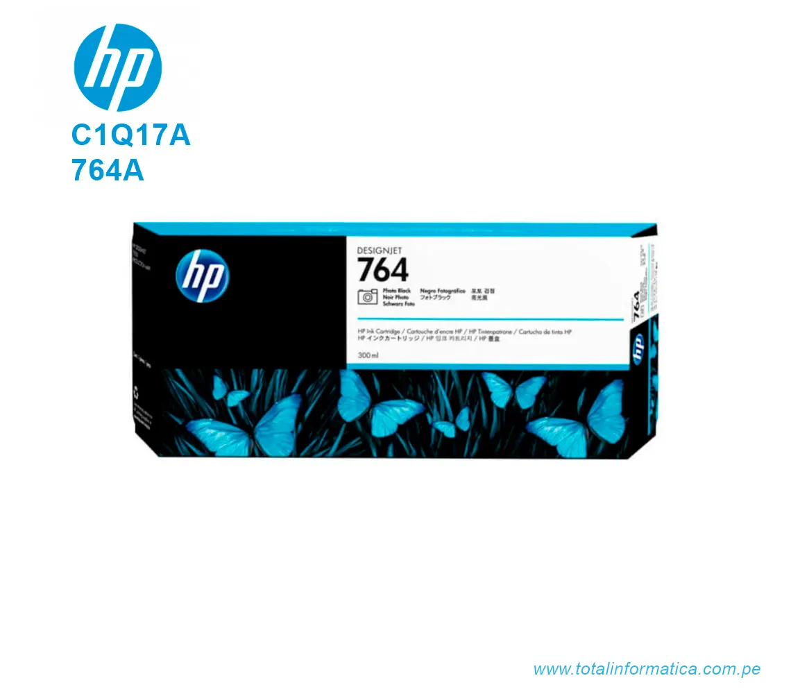 TINTA HP 764A PHOTO BLACK ( C1Q17A ) DESIGNJET T3500, 300ML - imagen 1