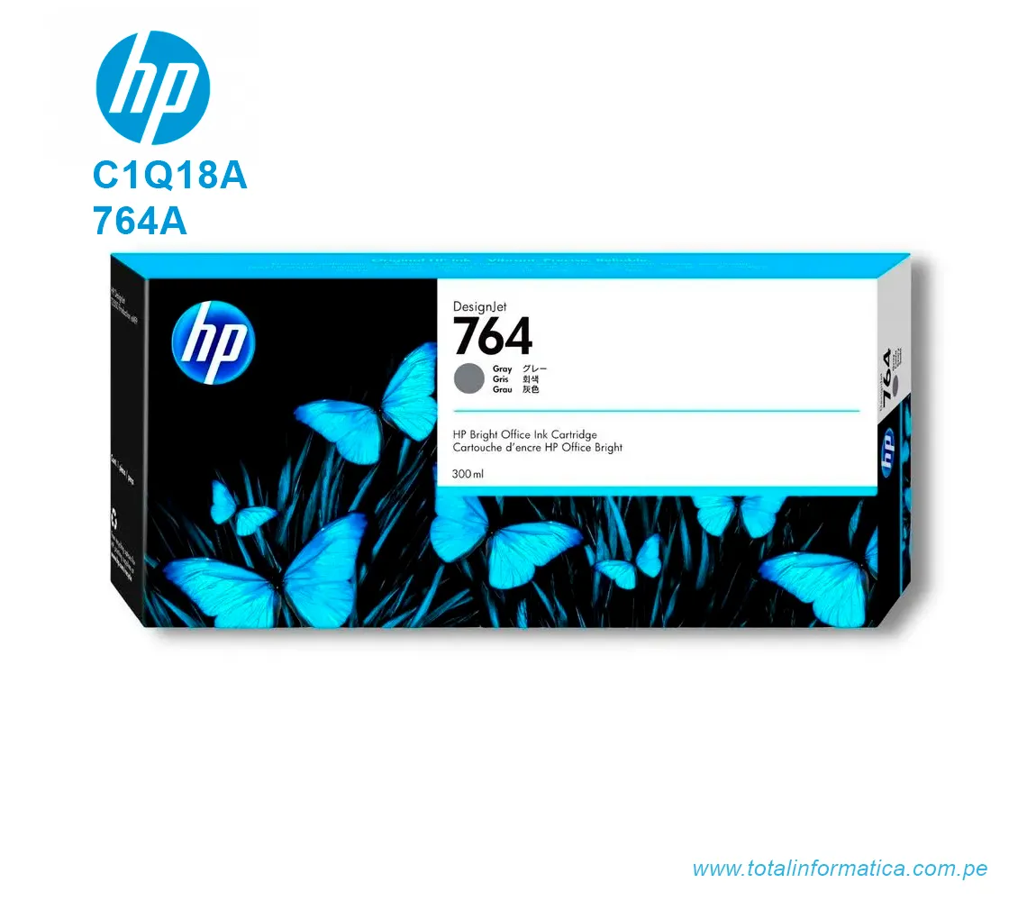 TINTA HP 764A GRAY ( C1Q18A ) DESIGNJET T3500, 300ML - imagen 1