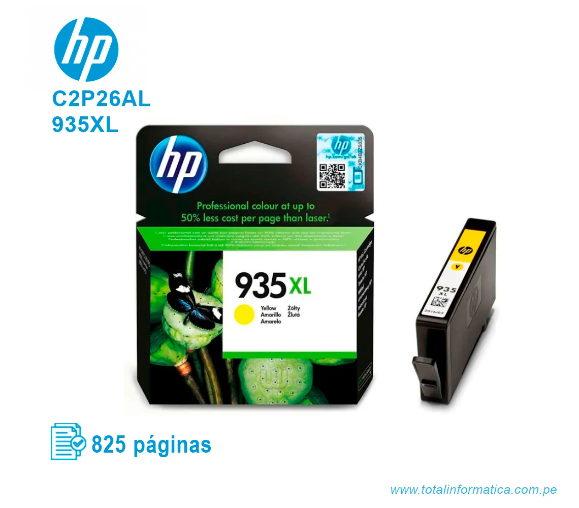 TINTA HP 935XL YELLOW ( C2P26AL ) OFFICEJET 6830, 6230, 825 PÁG - imagen 2