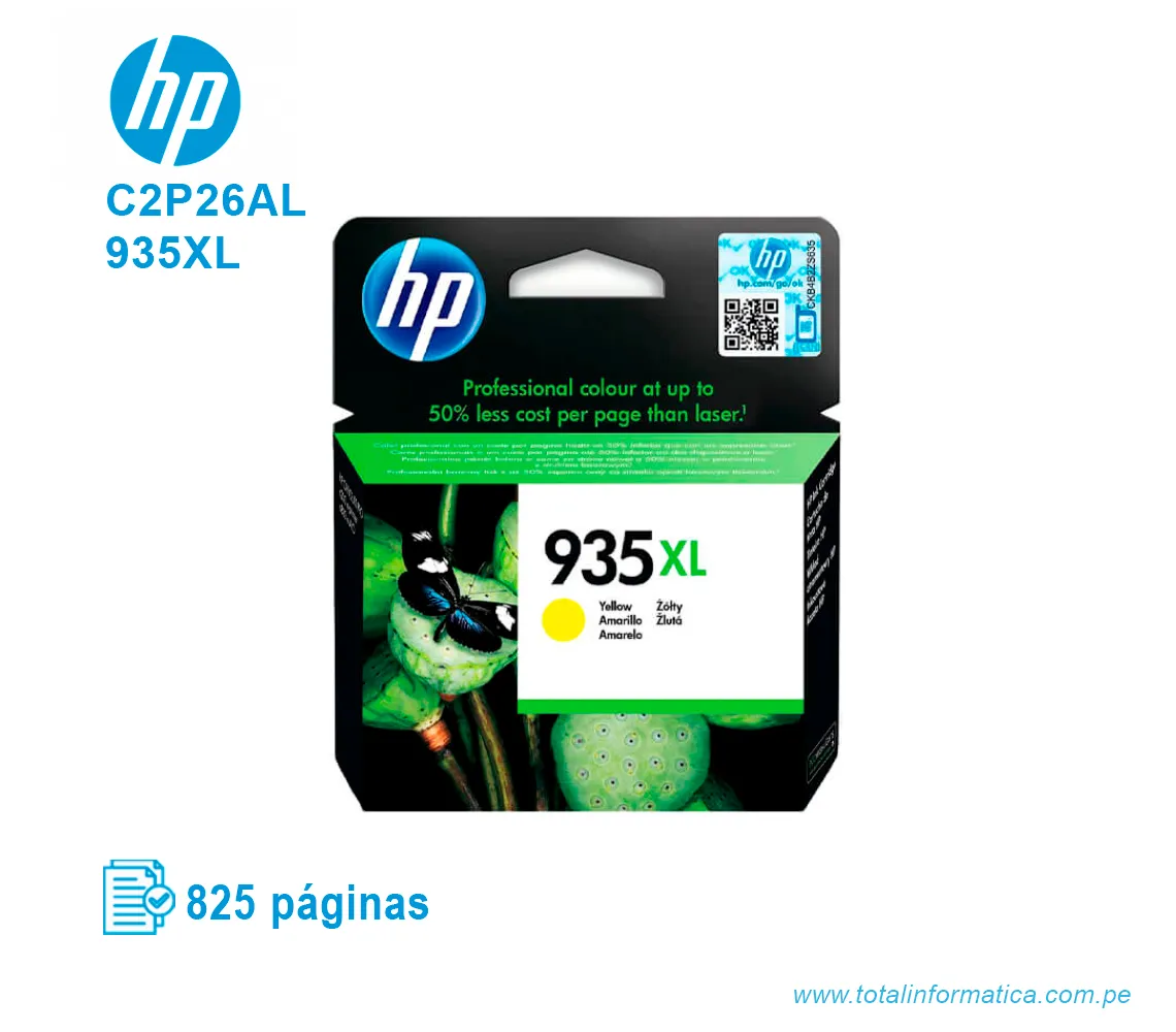 TINTA HP 935XL YELLOW ( C2P26AL ) OFFICEJET 6830, 6230, 825 PÁG - imagen 1