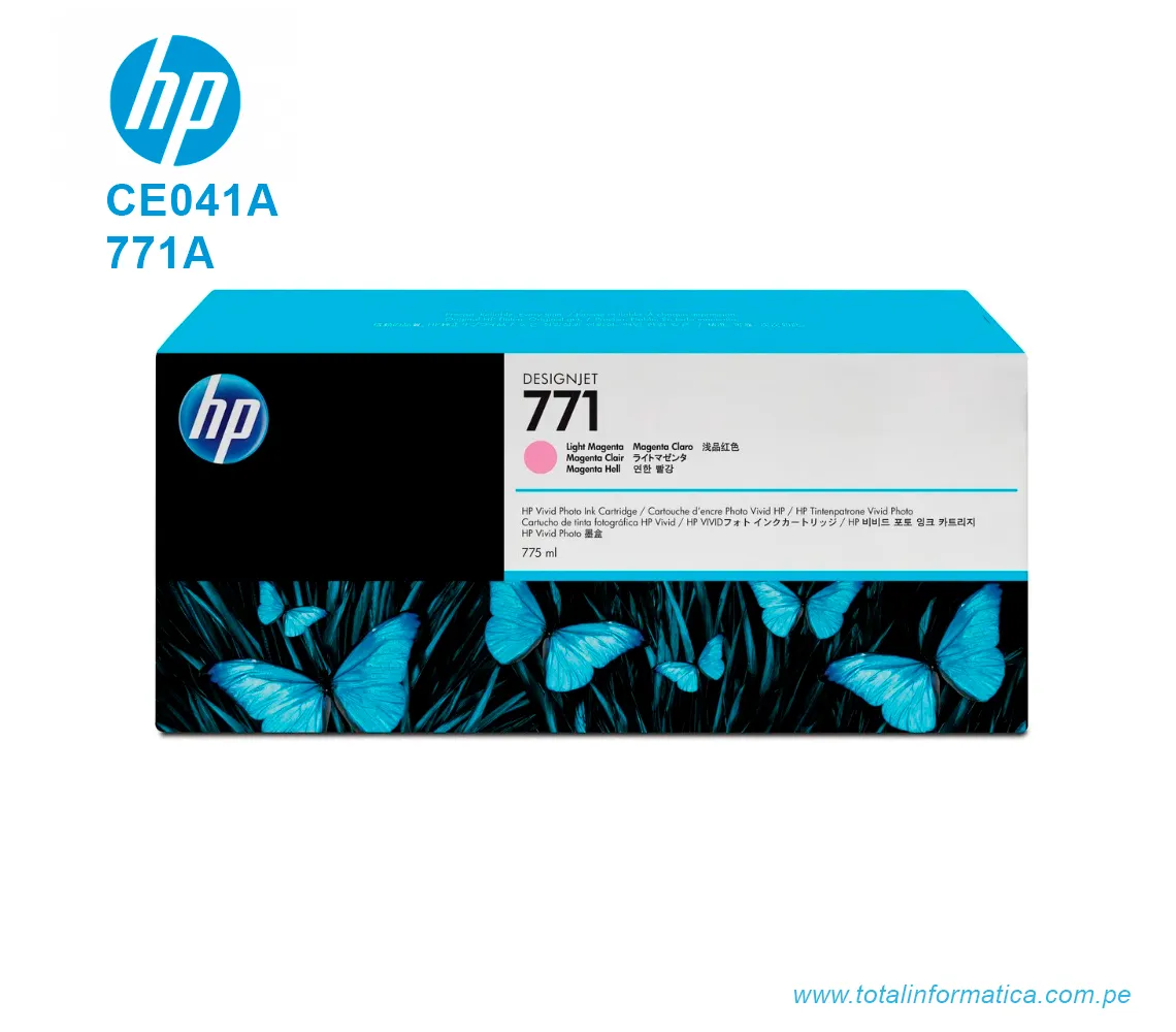 TINTA HP 771A B6Y19A MLT MAGENTA ( CE041A ) 775ML  - imagen 1