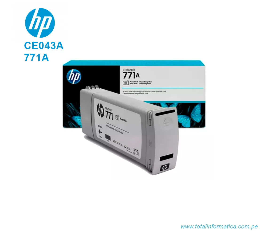 TINTA HP 771A B6Y21A PHOTO BLACK ( CE043A ) 775ML  - imagen 2