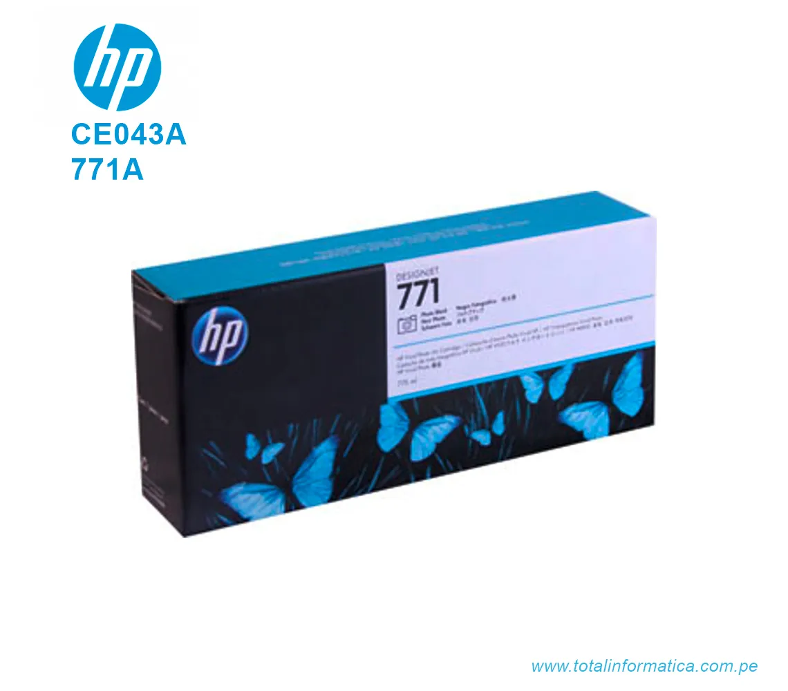 TINTA HP 771A B6Y21A PHOTO BLACK ( CE043A ) 775ML  - imagen 1