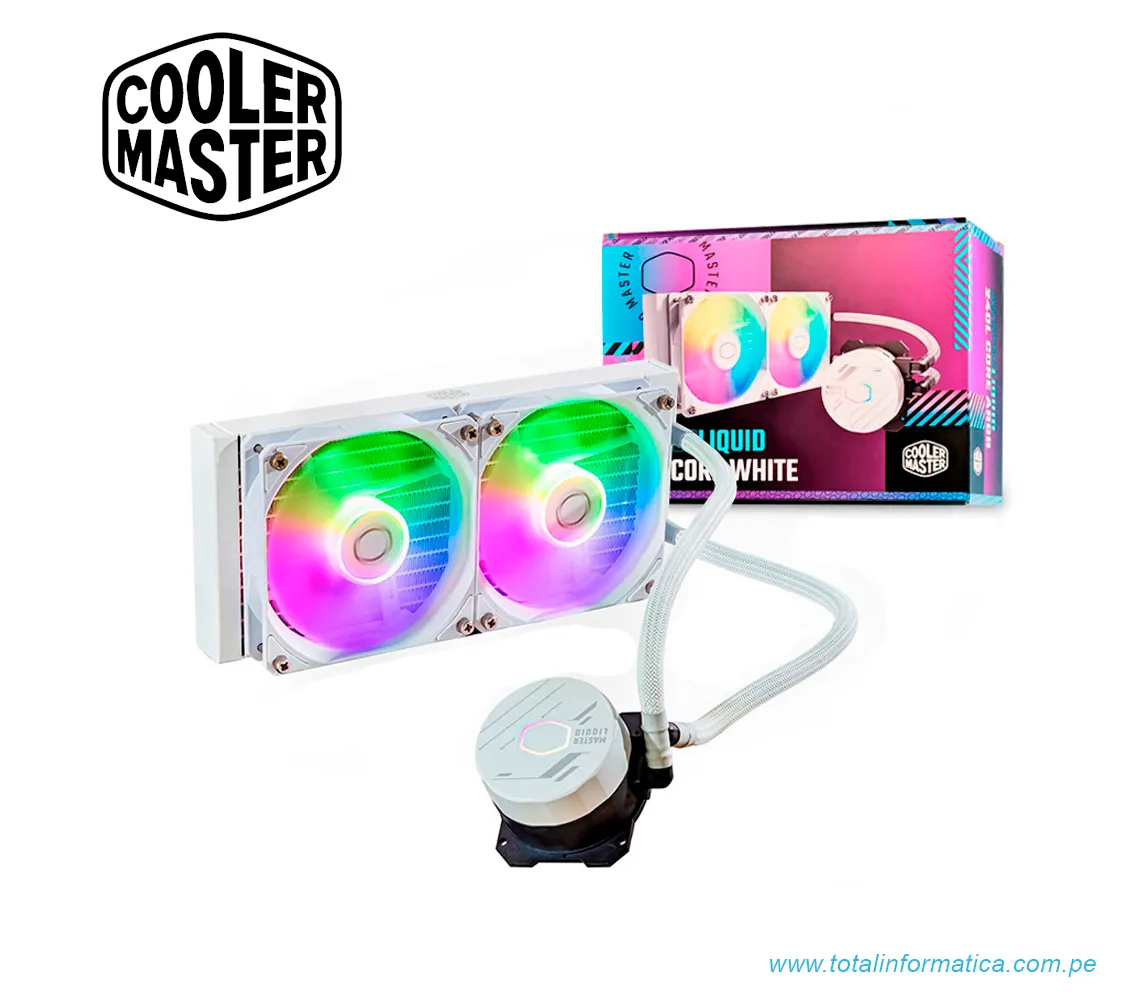COOLER LIQUIDO CPU MASTER MASTERLIQUID 240L CORE WHITE - imagen 1