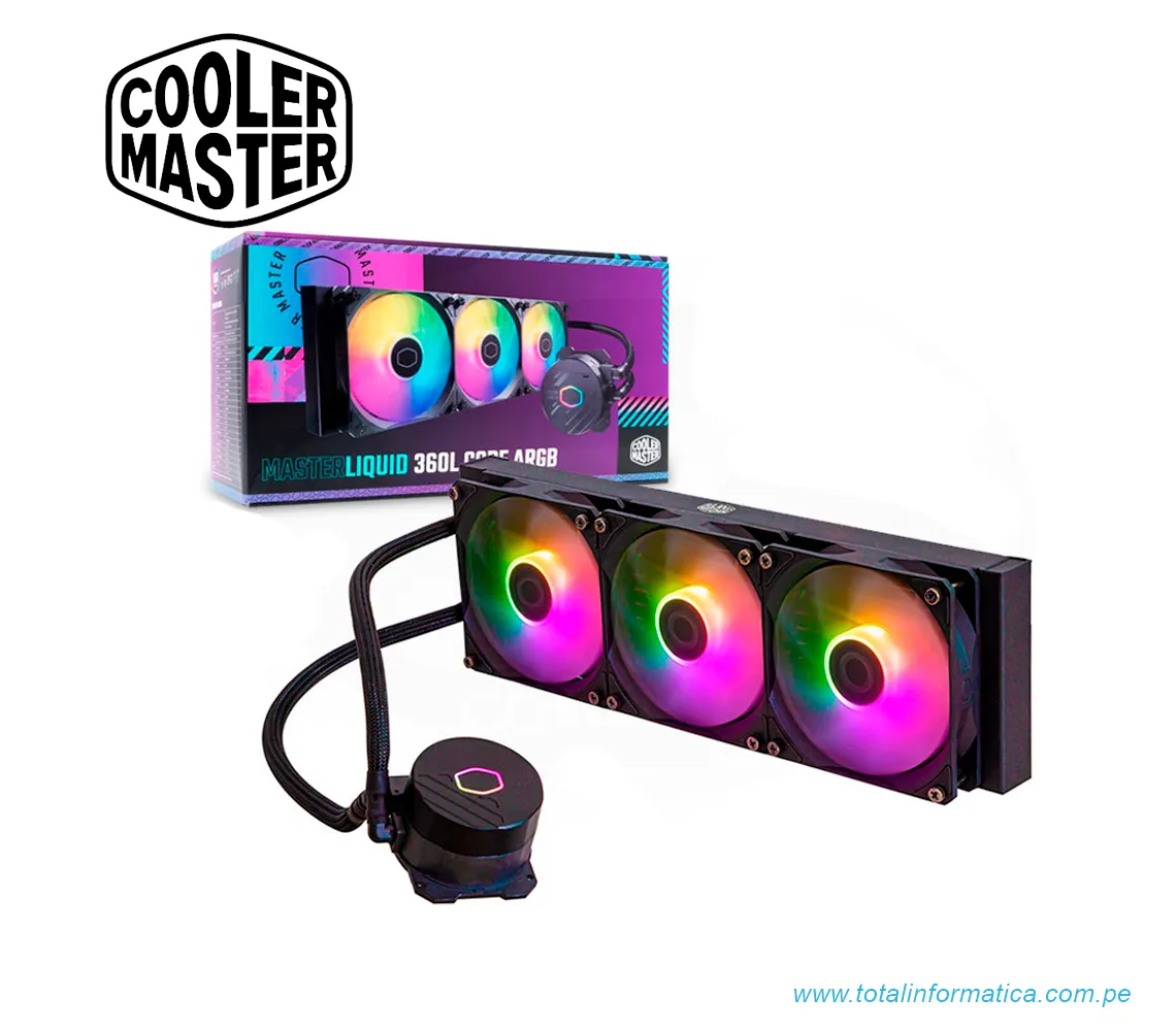 COOLER LIQUIDO CPU COOLER MASTER MASTERLIQUID 360L CORE ARGB - imagen 1