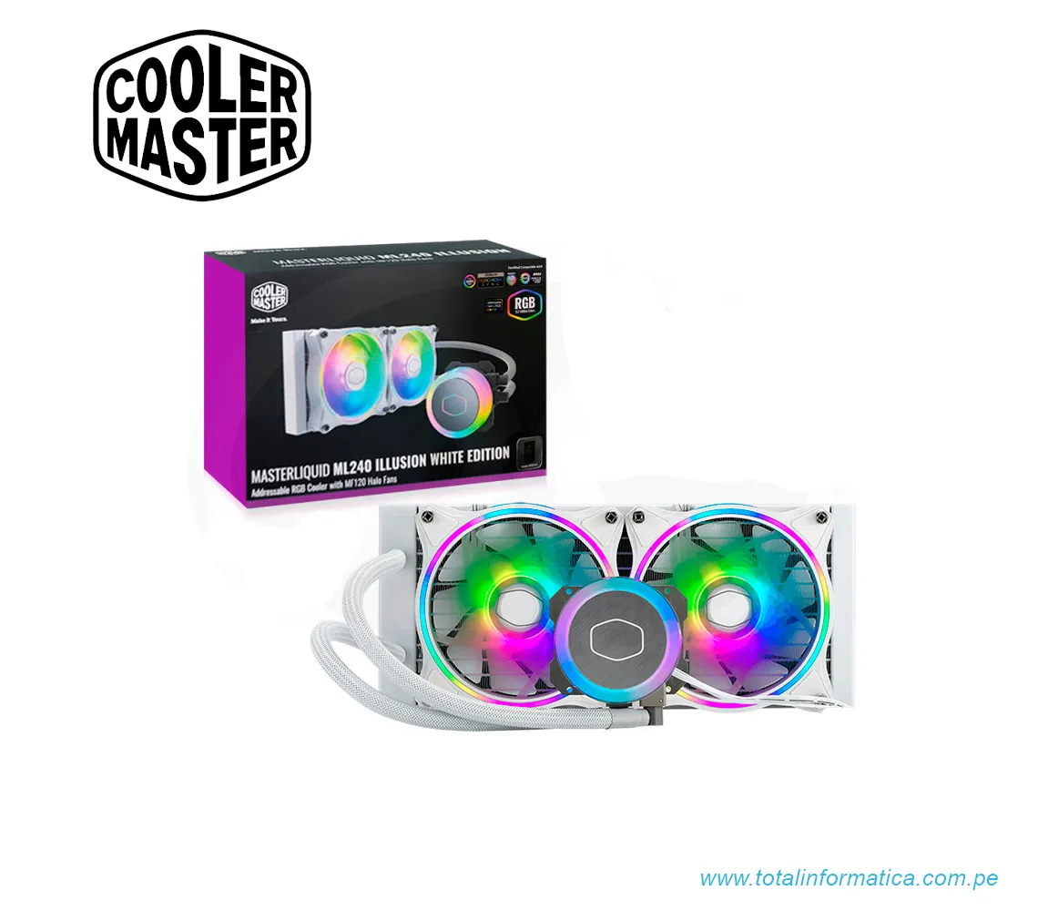 COOLER LIQUIDO CPU COOLER MASTER MASTERLIQUID ML240 ILLUSION WE - imagen 1