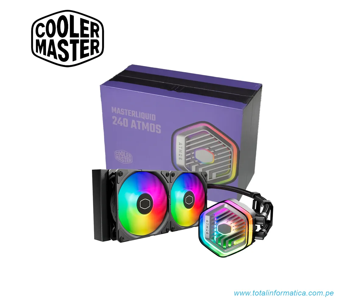 COOLER LIQUIDO CPU COOLER MASTER MASTERLIQUID 240 ATMOS ARGB - imagen 1